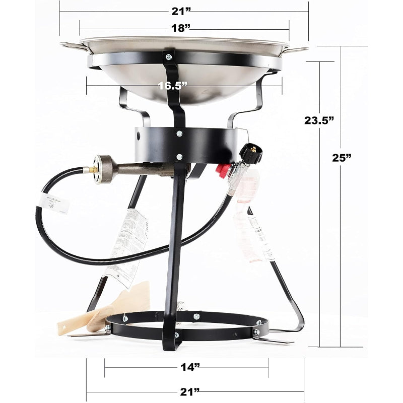 Portable Outdoor Wok Cooker Set