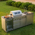 Stainless Steel Outdoor BBQ Grill Station