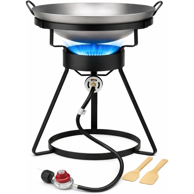 Outdoor Propane Wok Cooker Stove Set