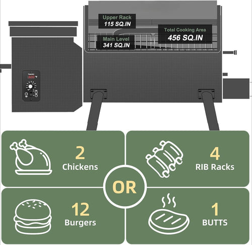 8‑in‑1 Wood Pellet Grill Smoker