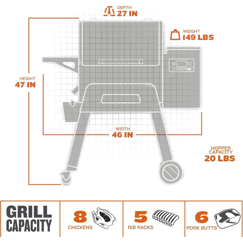 WiFi Wood Pellet Grill Smoker