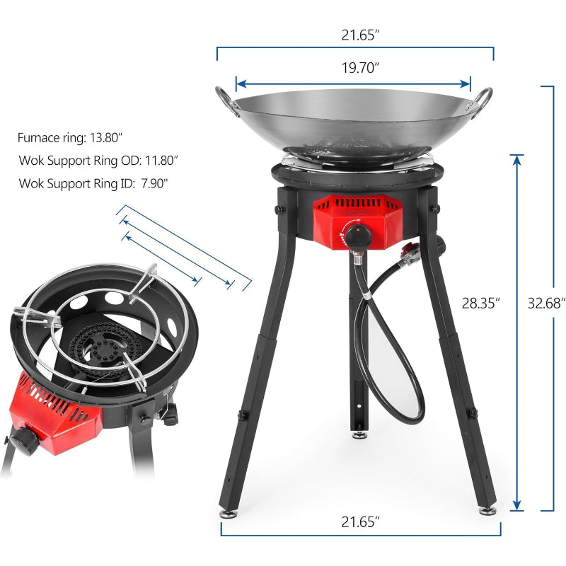 Outdoor Wok Cooker Station Set