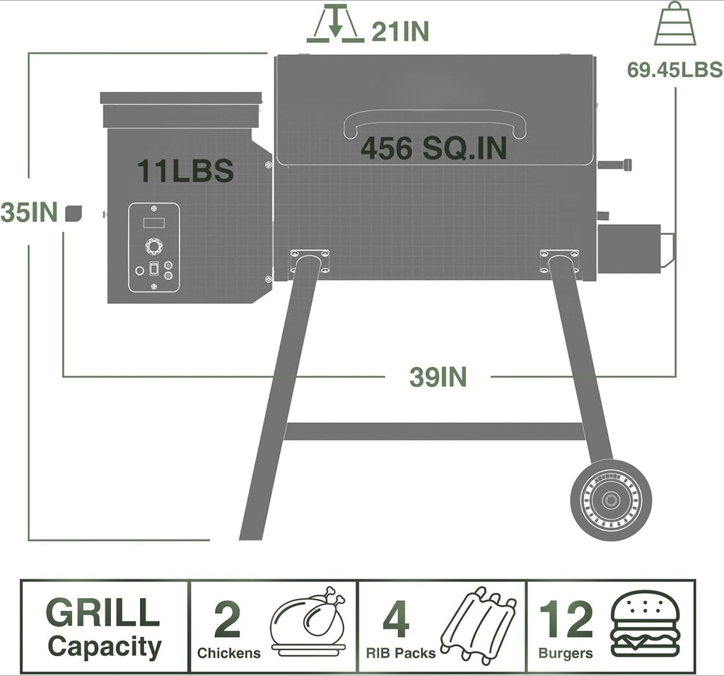 8‑in‑1 Wood Pellet Grill Smoker