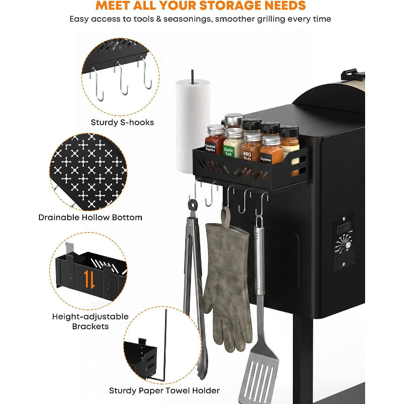 Grill Storage Bin with Paper Towel Holder