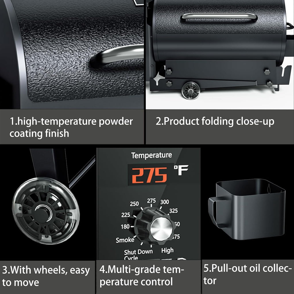 Portable Wood Pellet Grill Smoker