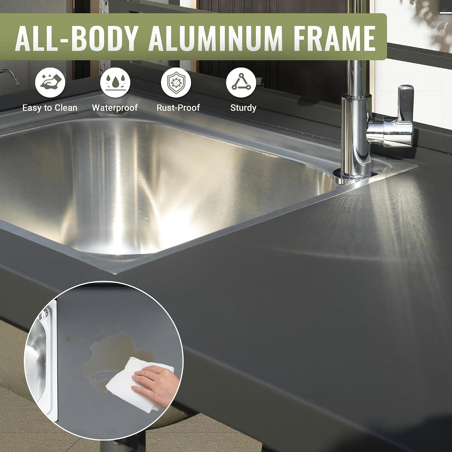 Modular Aluminum Outdoor Kitchen Island Set