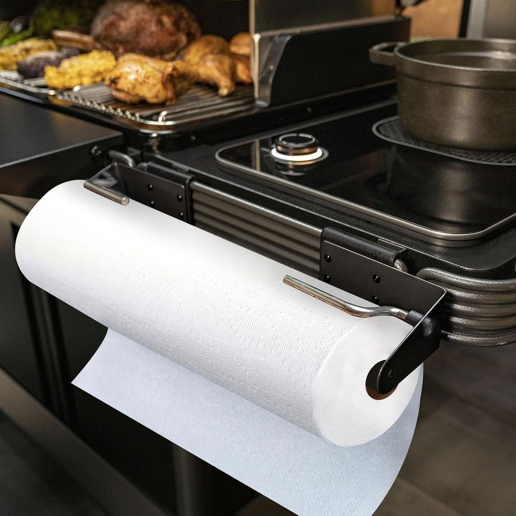 Adjustable Paper Towel Holder with Hooks