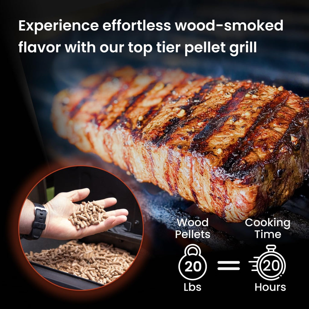 8‑in‑1 Wood Pellet BBQ Smoker Grill