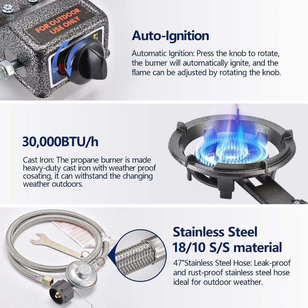 Outdoor Propane Wok Stove Set