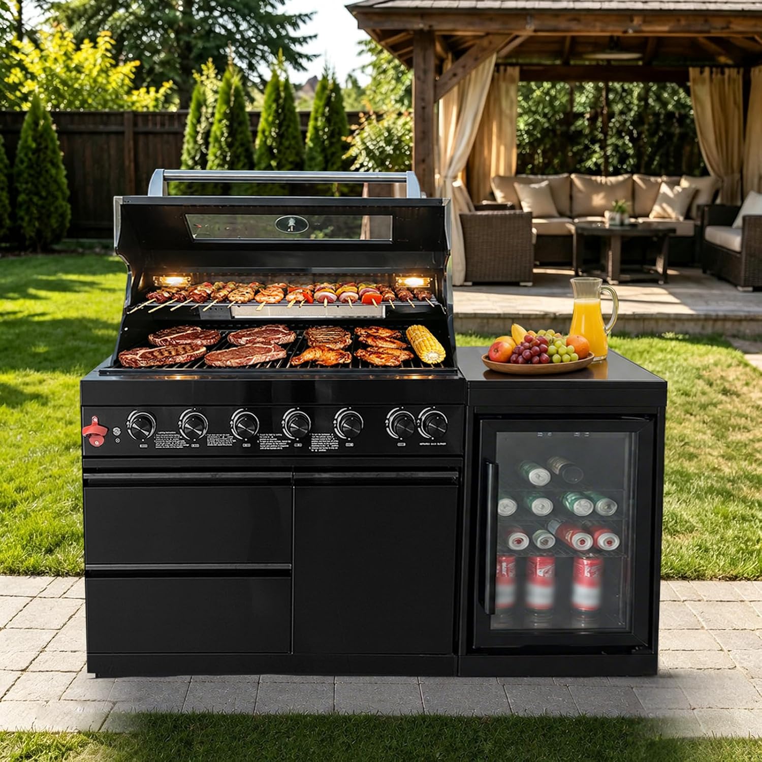 6‑Burner Propane Gas Grill Island