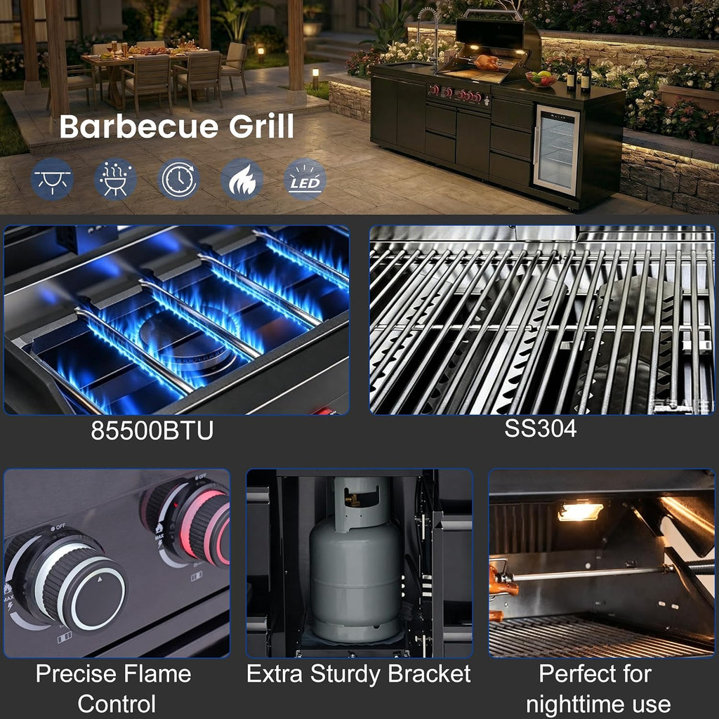 Stainless Steel Modular Outdoor Kitchen Island