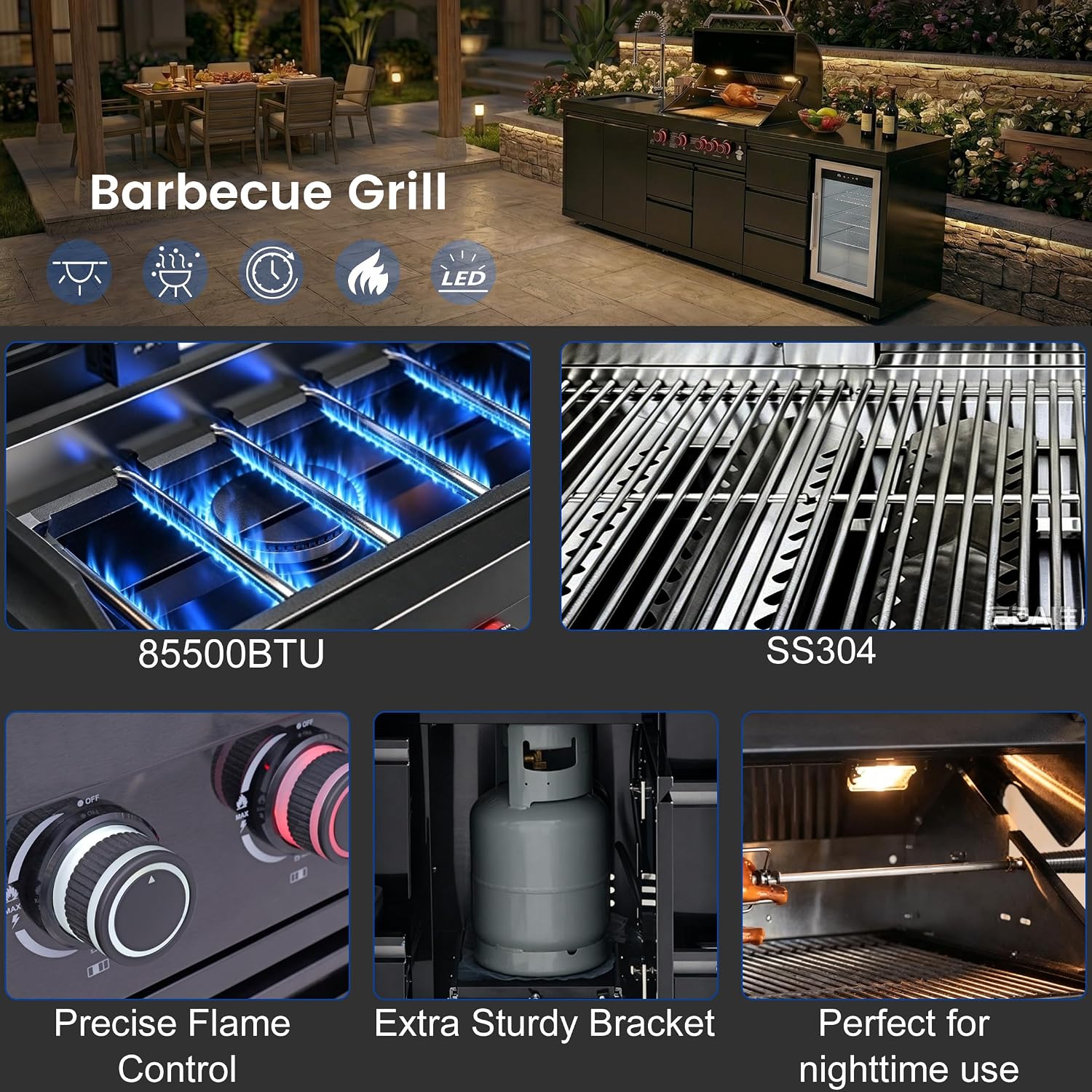 Stainless Steel Modular Outdoor Kitchen Island