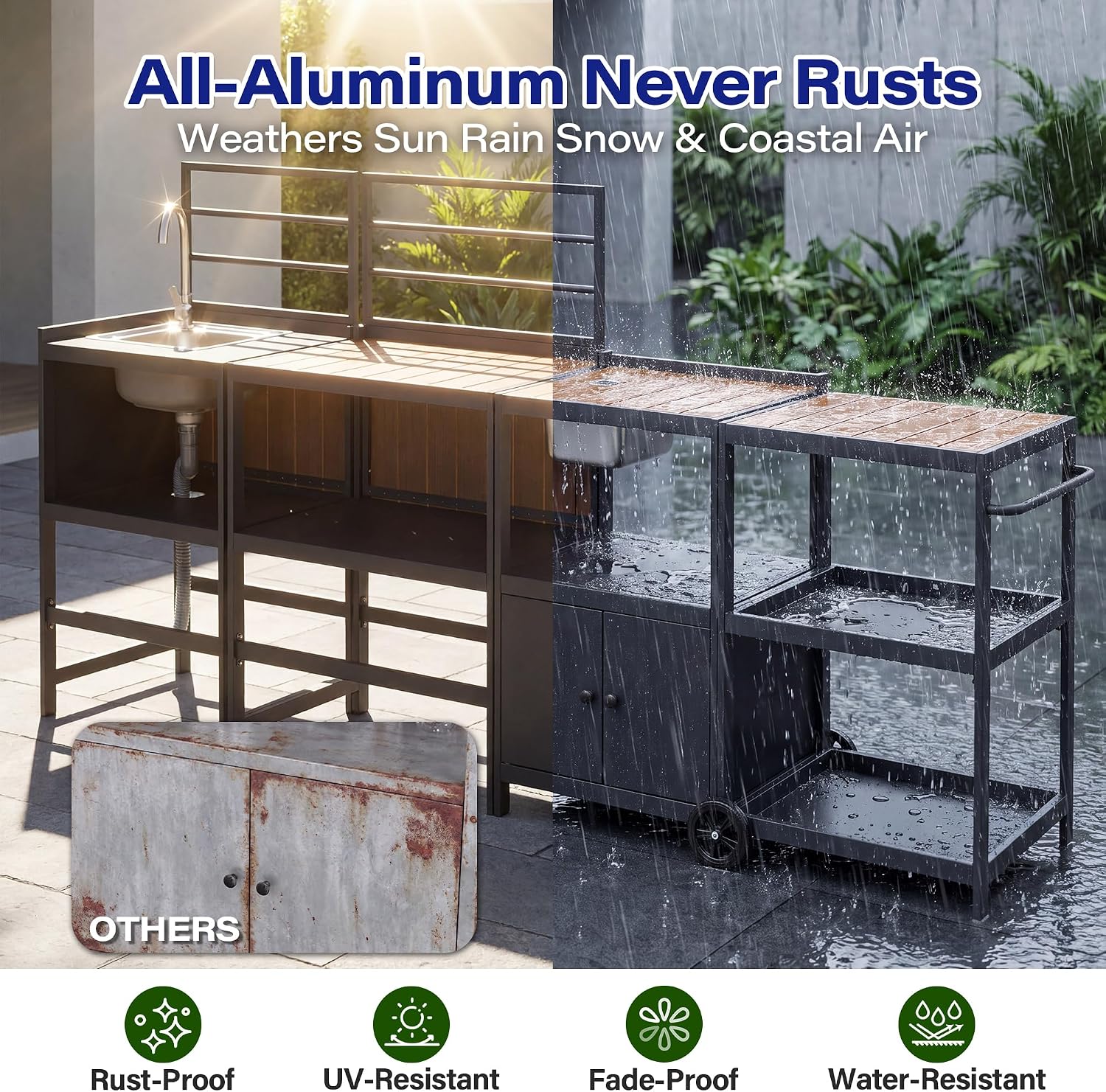 Modular Outdoor Kitchen Island Set