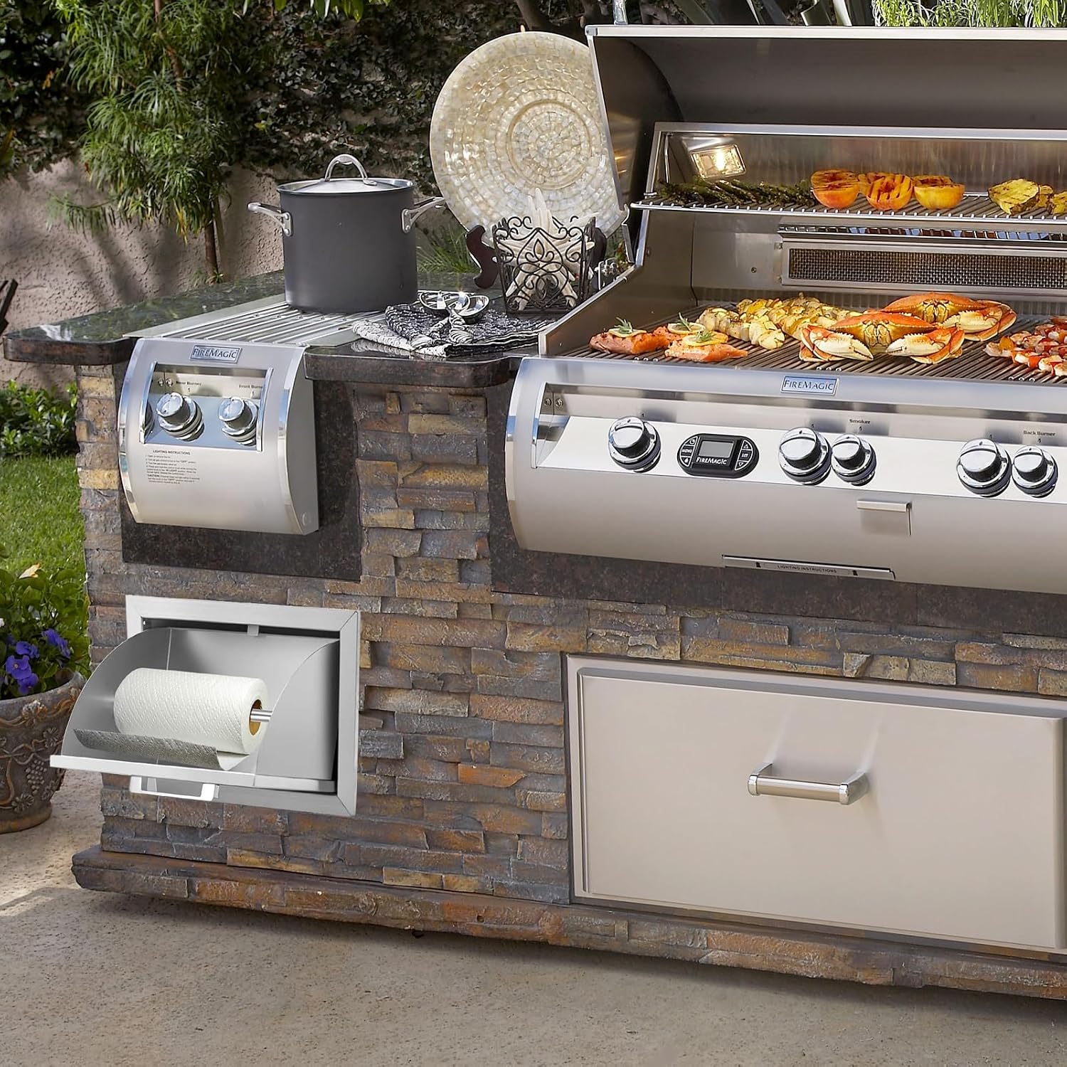 Outdoor Kitchen Paper Towel Holder Drawer