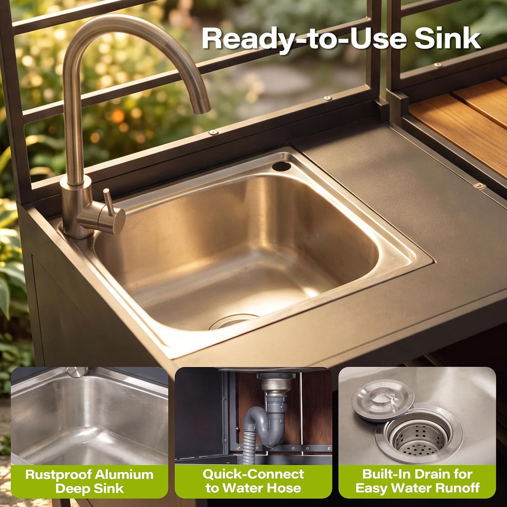 Modular Outdoor Kitchen Island Set