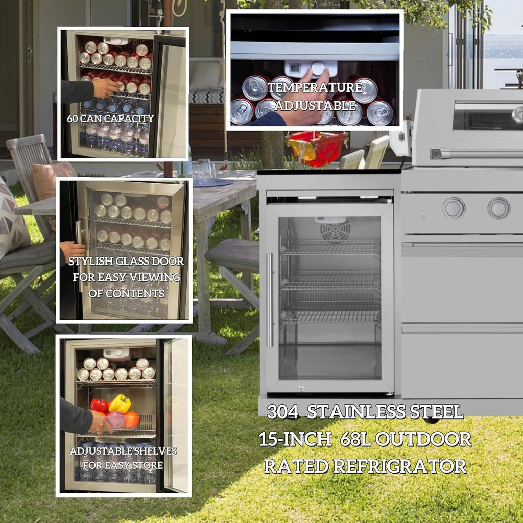 Deluxe Modular Outdoor BBQ Kitchen Island