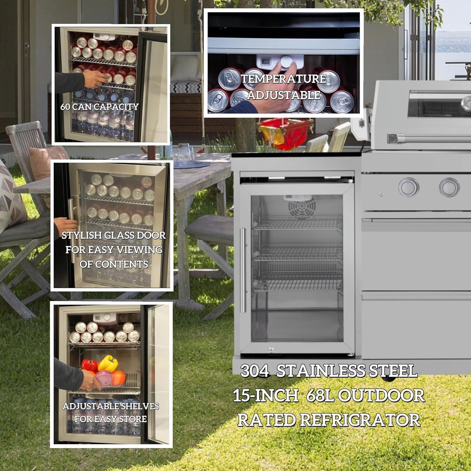 Deluxe Modular Outdoor BBQ Kitchen Island