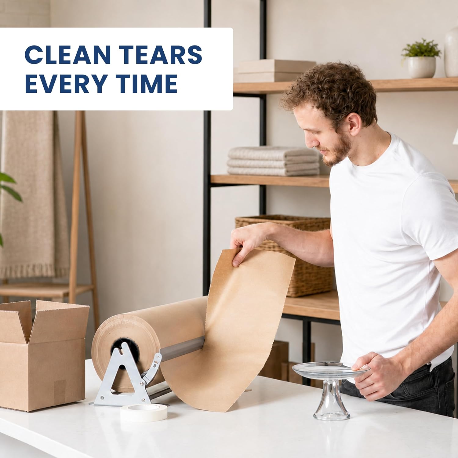 Butcher Paper Roll Dispenser with Cutter