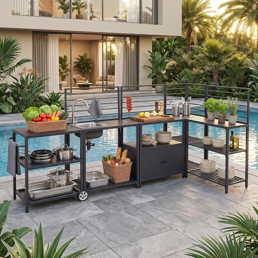 Modular Outdoor Kitchen Island Set