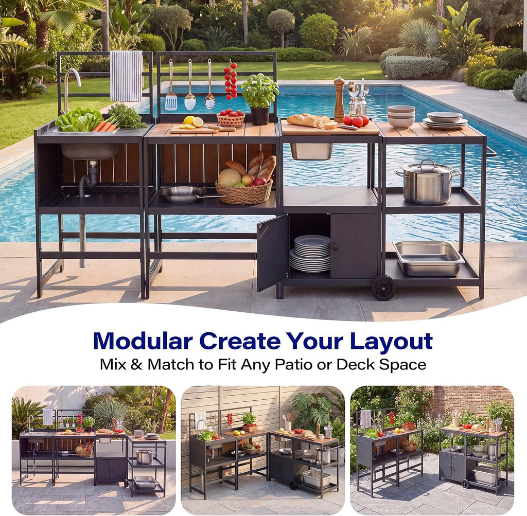 Modular Outdoor Kitchen Island Set