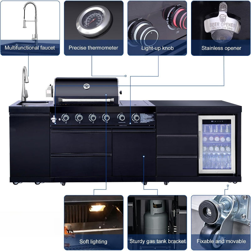 Stainless Steel Modular Outdoor Kitchen Island