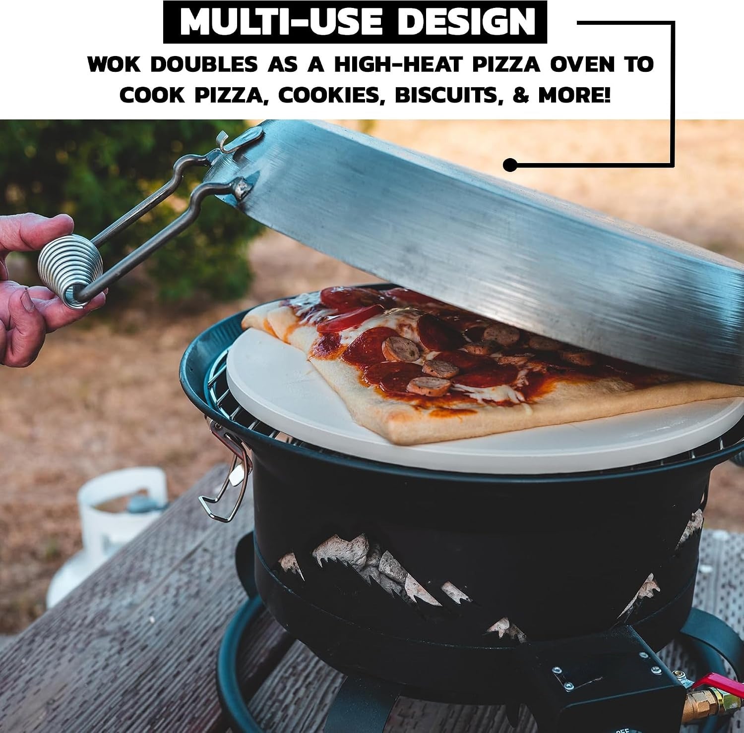 4‑in‑1 Portable Propane Grill Fire Pit