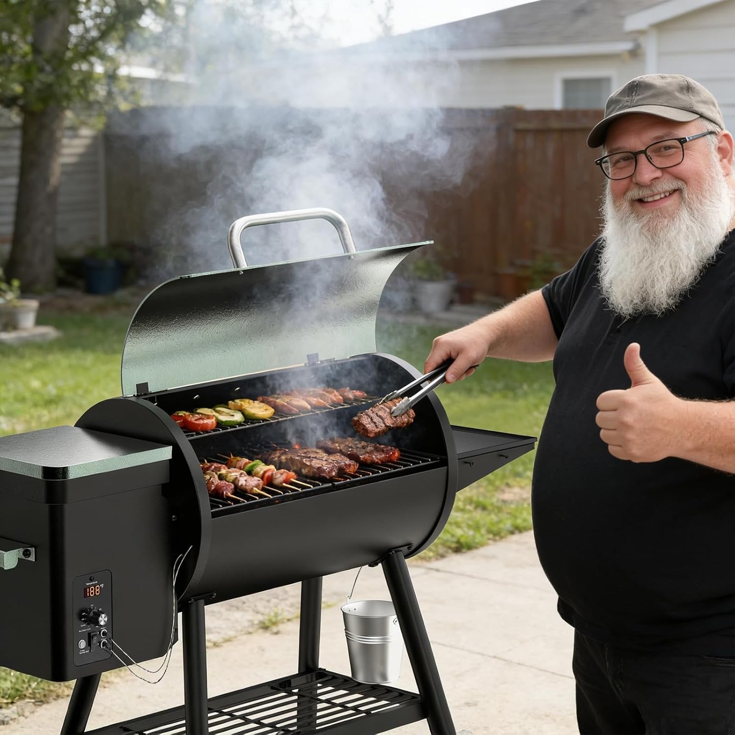 8‑in‑1 Wood Pellet BBQ Grill Smoker
