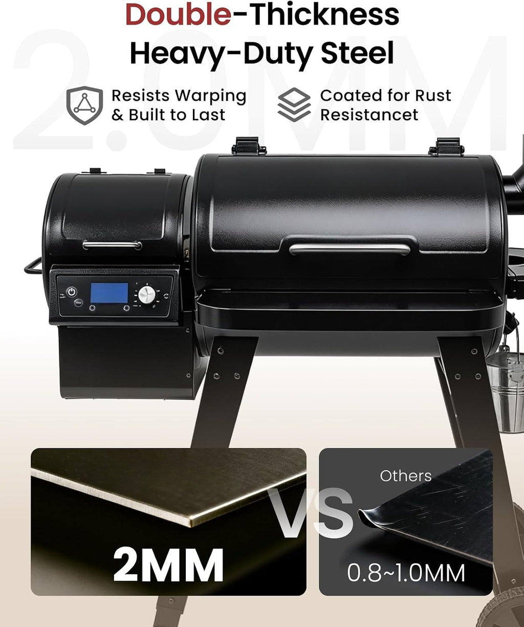 8‑in‑1 Wood Pellet Grill Smoker