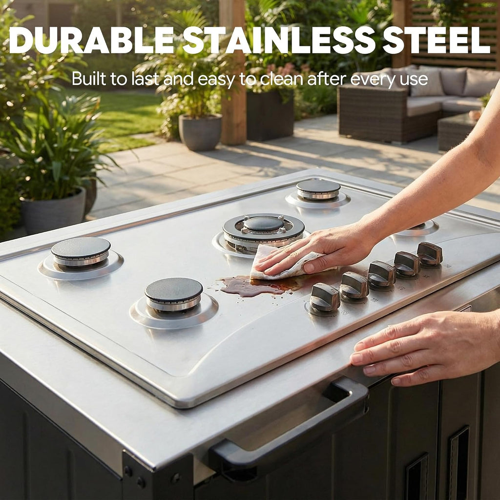 Modular Outdoor Kitchen Island with Gas Stove