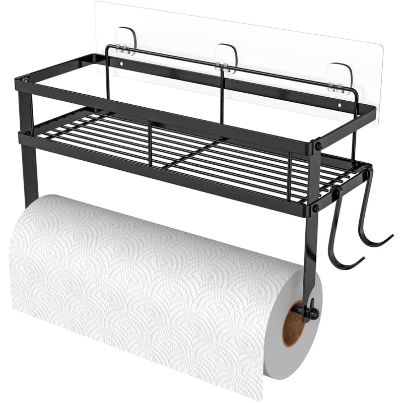 Wall‑Mount Paper Towel Holder with Shelf