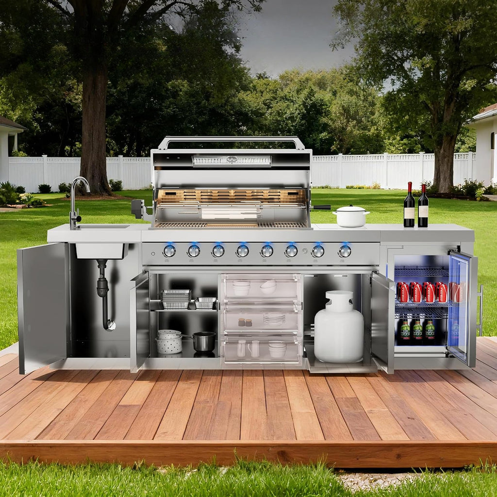 Prefab Modular Outdoor BBQ Kitchen Island