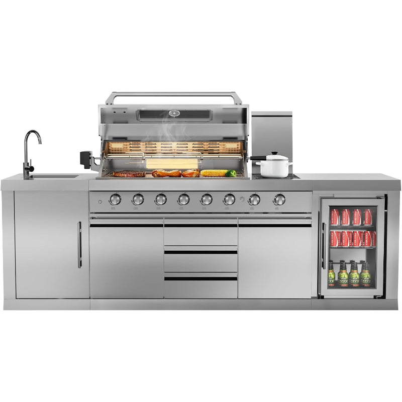 Prefab Modular Outdoor BBQ Kitchen Island